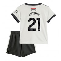 Dětský fotbalový dres Manchester United Antony #21 2024-25 Třetí Krátký Rukáv (+ trenýrky)